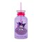 Sanrio Kuromi Hearts Glass Milk Bottle With Straw | Holds 15 Ounces